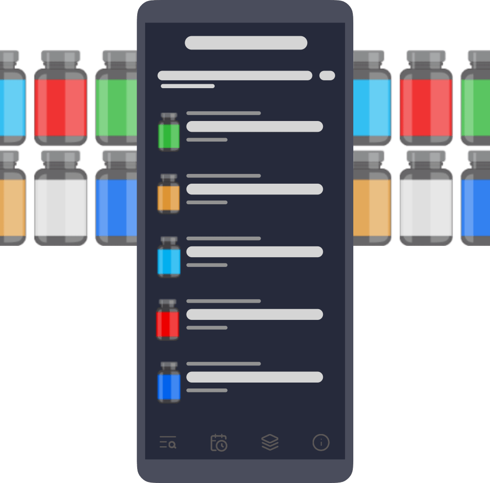 Supplement tracker app with barcode scanner and search