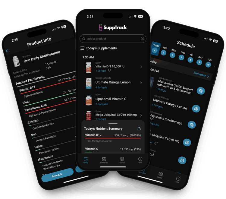 Supplement Tracker App with Barcode Scanner - SuppTrack